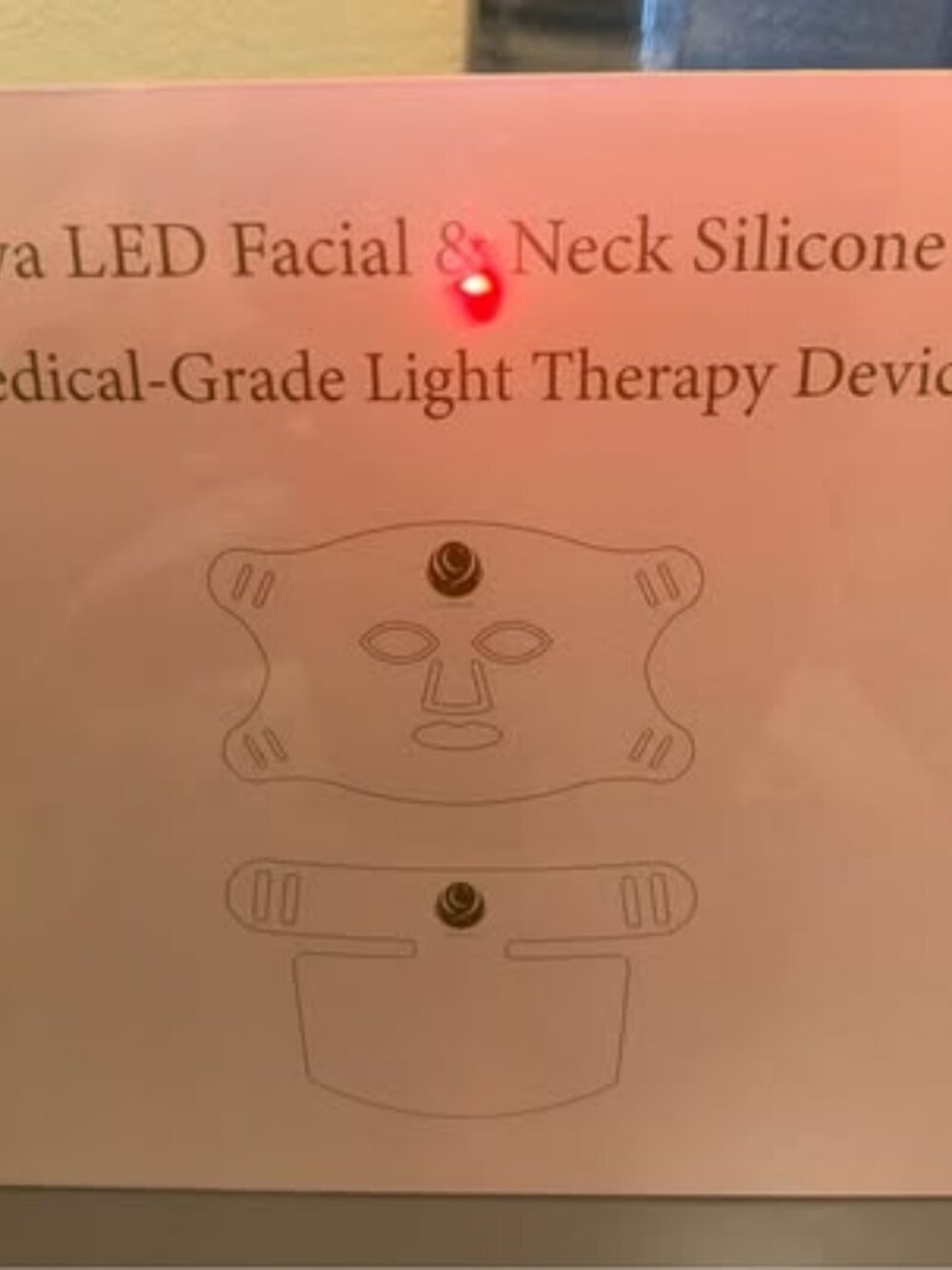 Clarova LED Face and Neck Mask - Light Therapy Device - New